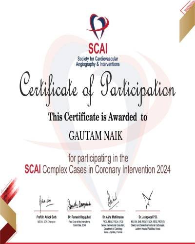 SCAI Participation Certificate