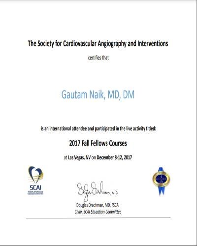 Interventional Cardiology Fellowship Certificate