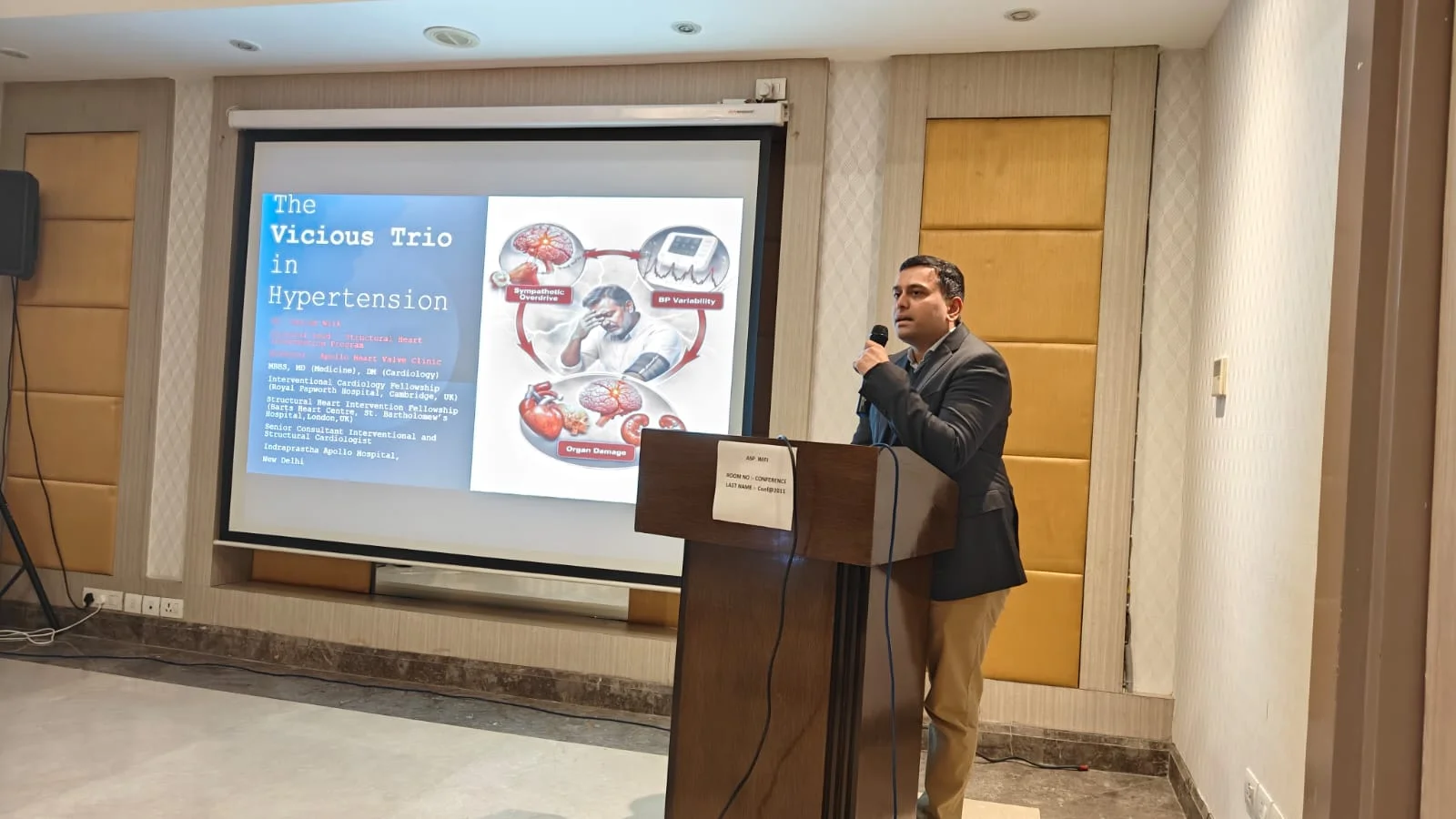Talk on ‘Tackling the Hypertension Trio’ for physicians at Ashtan Sarovar Portico Hotel