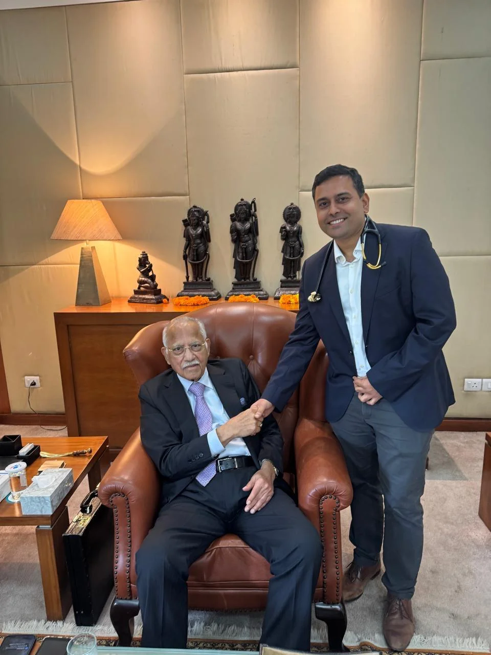 With the doyen of private healthcare in the country – Dr Prathap Reddy sir