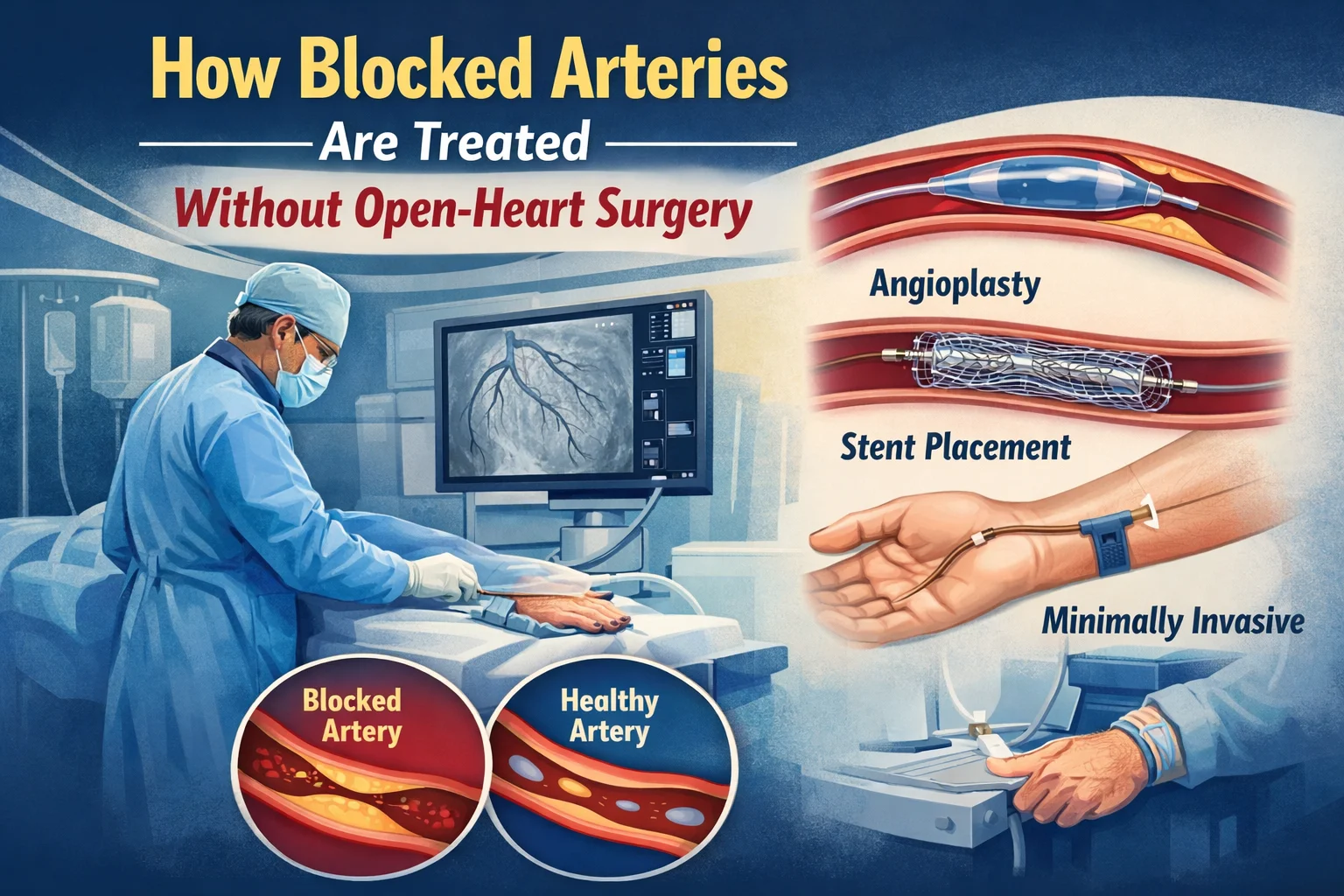 How Blocked Arteries Are Treated Without Open-Heart Surgery