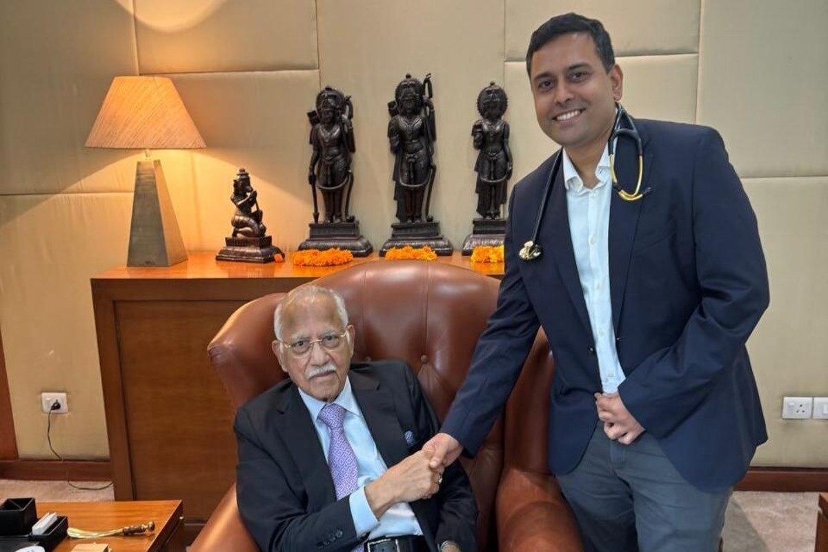 With the doyen of private healthcare in the country – Dr Prathap Reddy sir