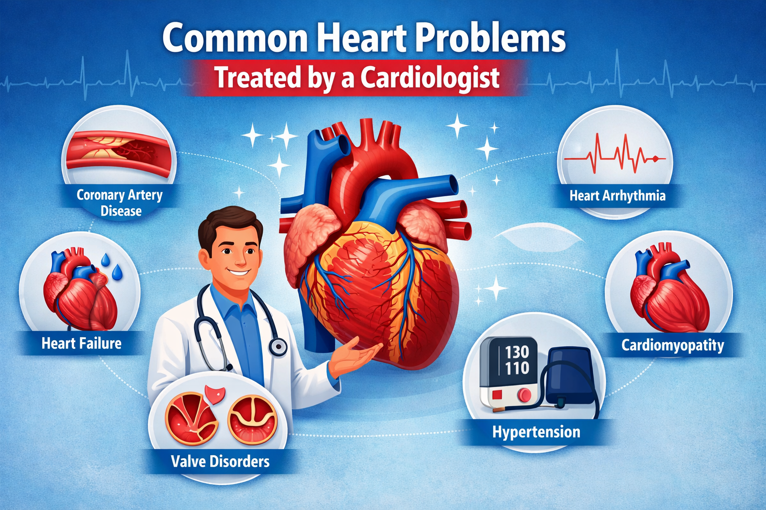 Common Heart Problems Treated by a Cardiologist